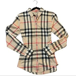 Burberry Brit New Classic Check Long Sleeve Button Up